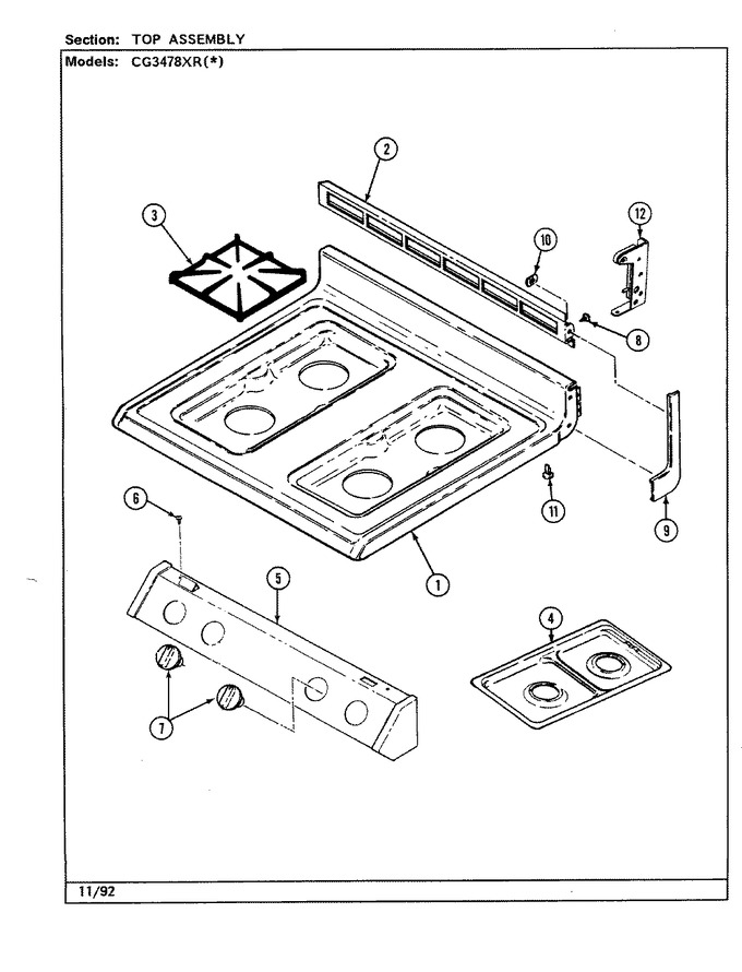 Diagram for CG3478XRW