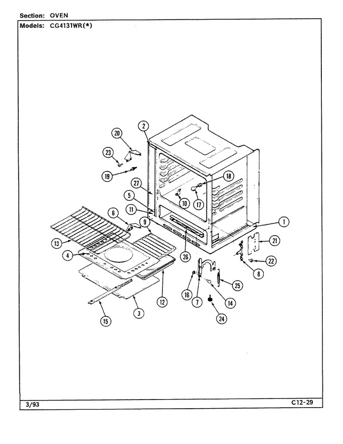 Diagram for CG4131WRW