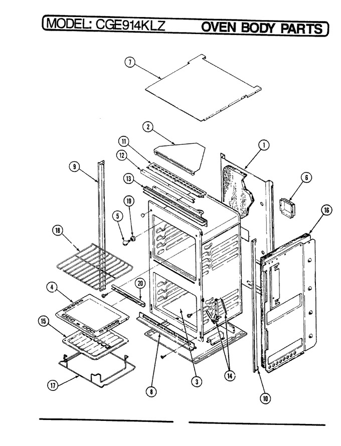 Diagram for CGE914KLZ