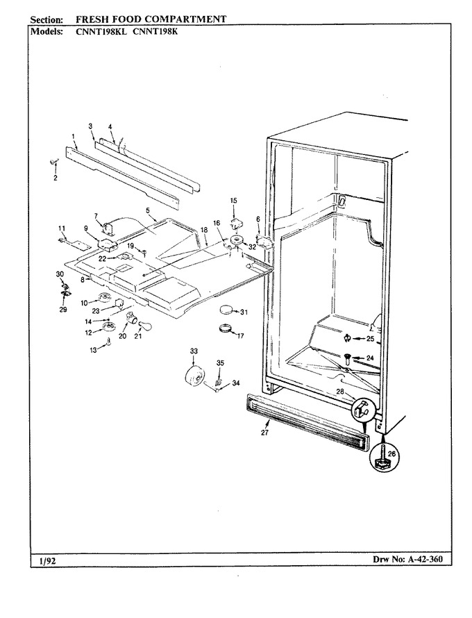 Diagram for CNNT198KL (BOM: BF52A)