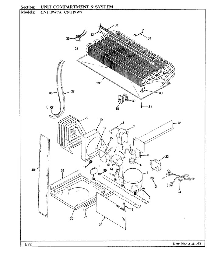 Diagram for CNT19W7 (BOM: BC53B)