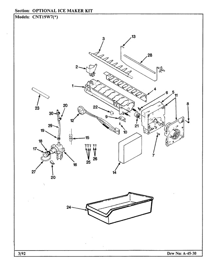 Diagram for CNT19W7 (BOM: CC53A)