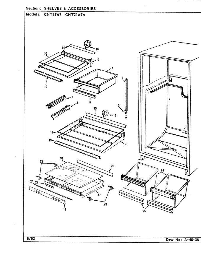 Diagram for CNT21W7A (BOM: CC72A)