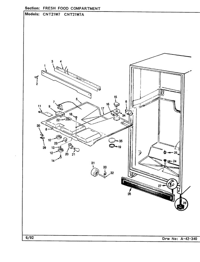 Diagram for CNT21W7A (BOM: CC72A)