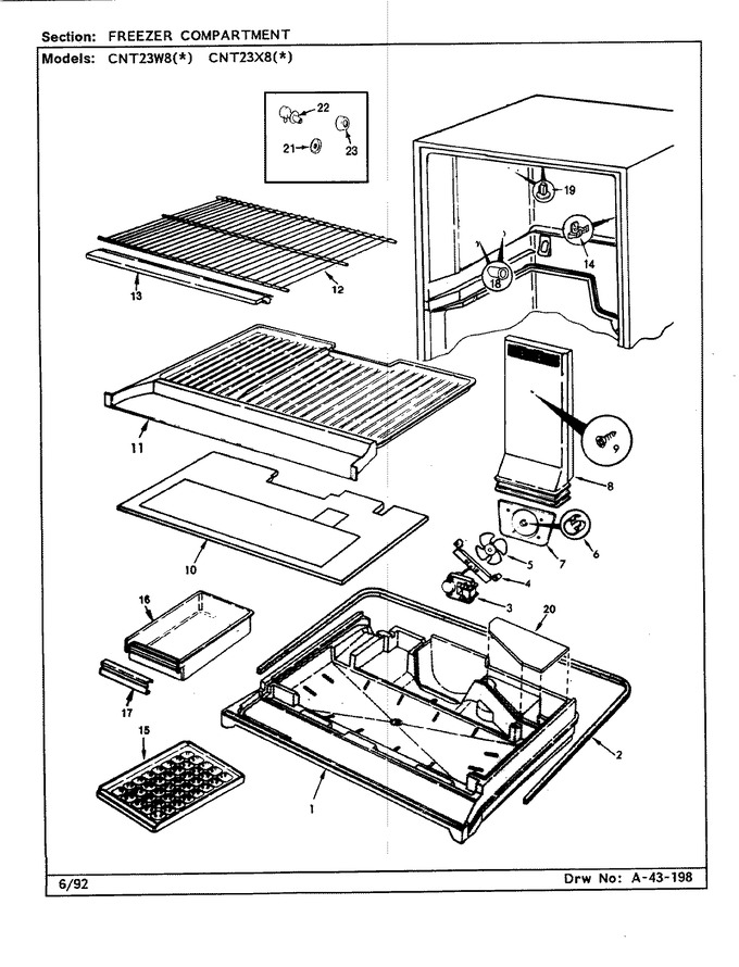 Diagram for CNT23W8A (BOM: BF91A)