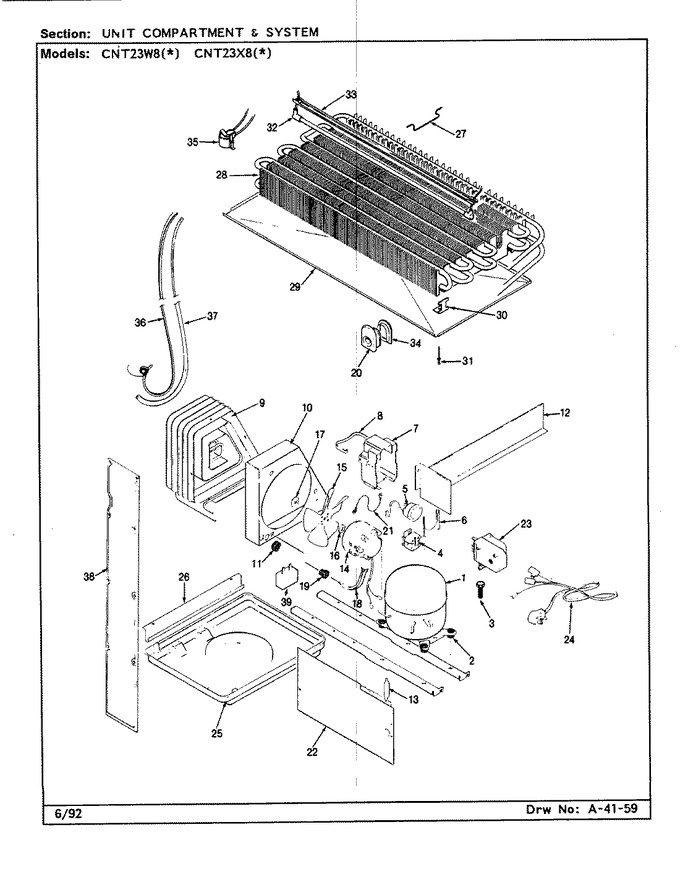 Diagram for CNT23W8 (BOM: BF91A)