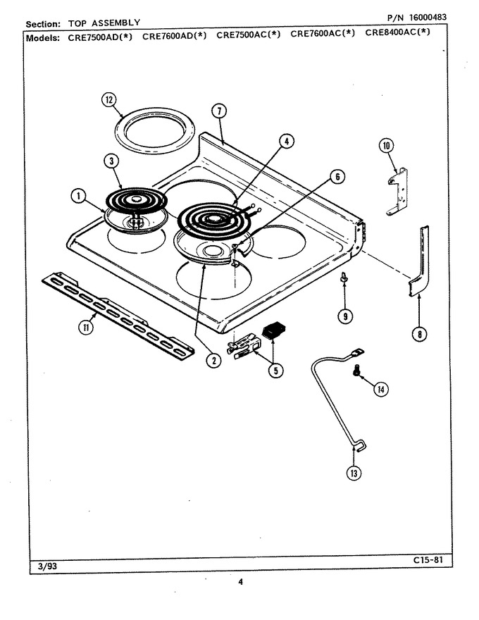 Diagram for CRE8400ACL