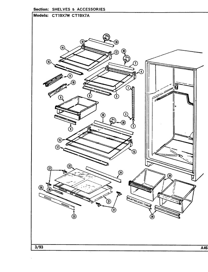 Diagram for CT19X7W (BOM: DC66A)