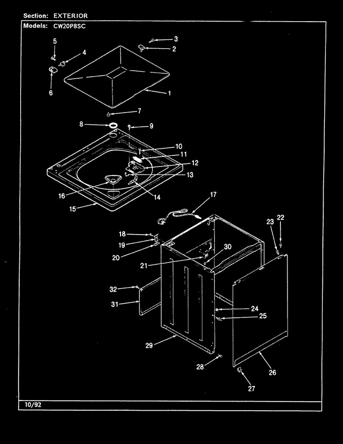 Diagram for CW20P8WSC
