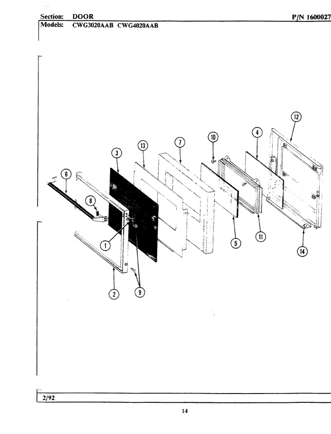 Diagram for CWG3020AAB