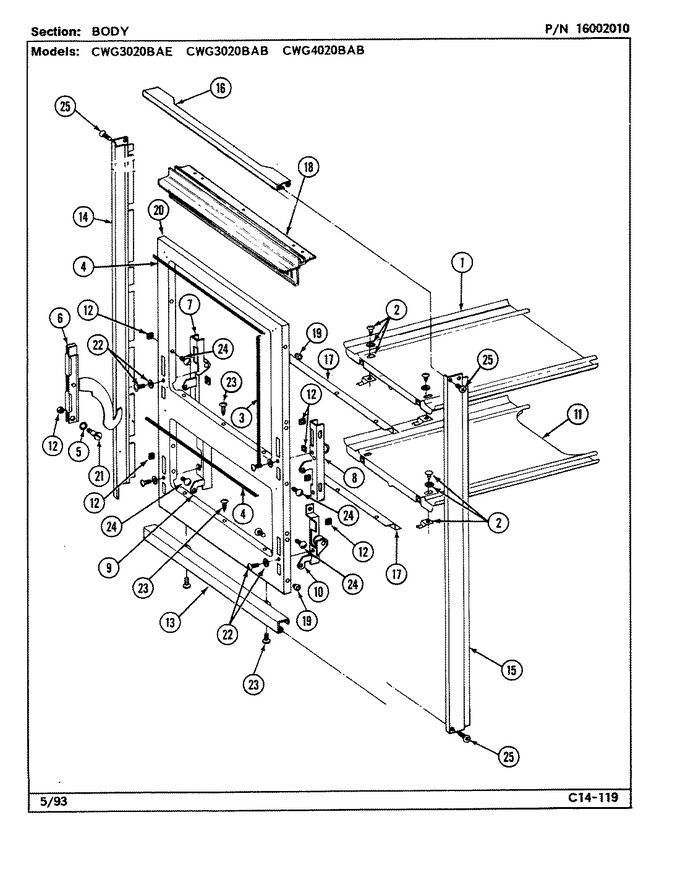 Diagram for CWG3020BAE