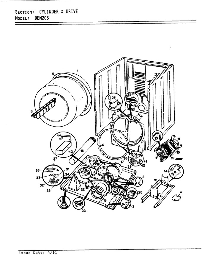 Diagram for DEM205W