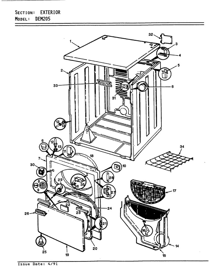 Diagram for DEM205W