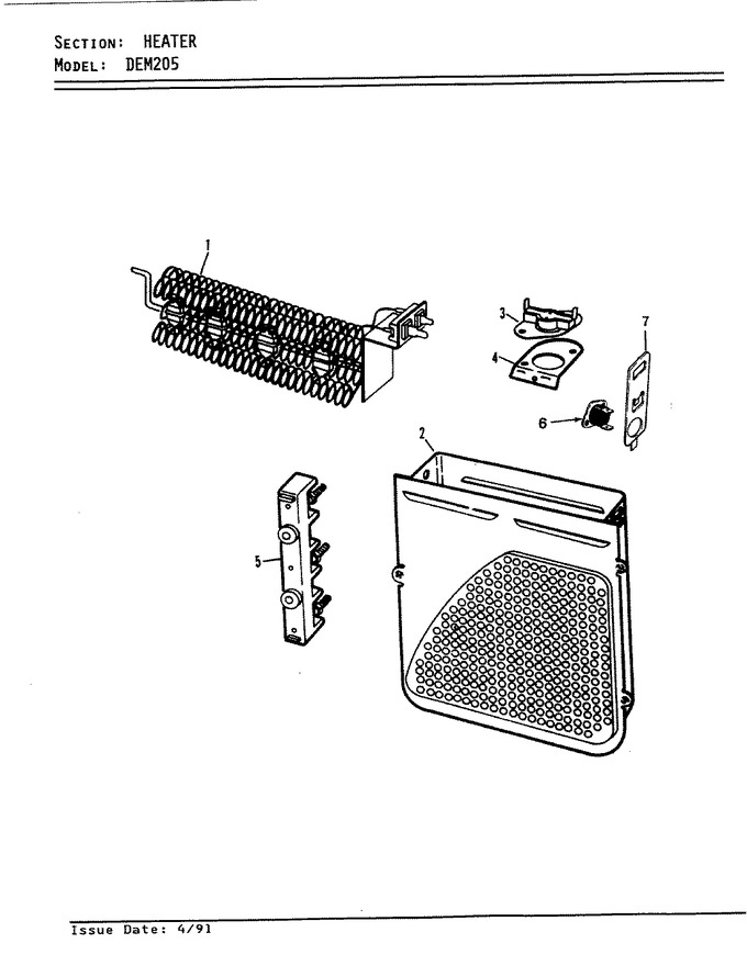 Diagram for DEM205W