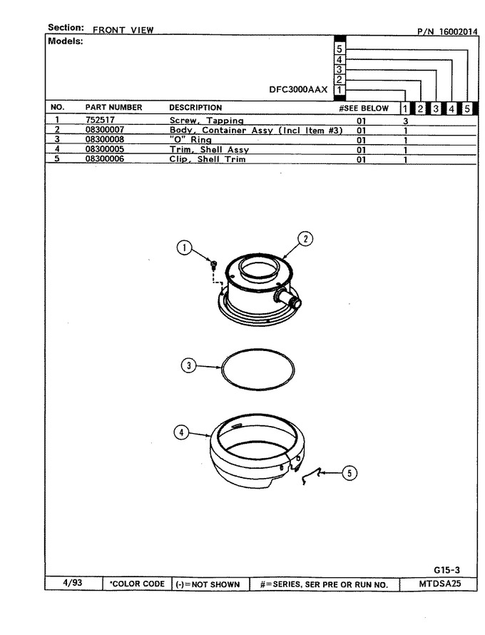 Diagram for DFC1100AAX