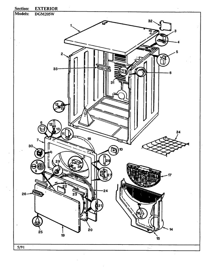 Diagram for DGM205W