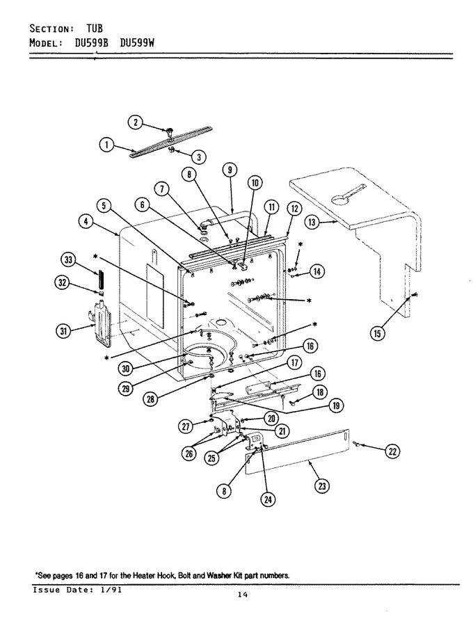 Diagram for DU599W