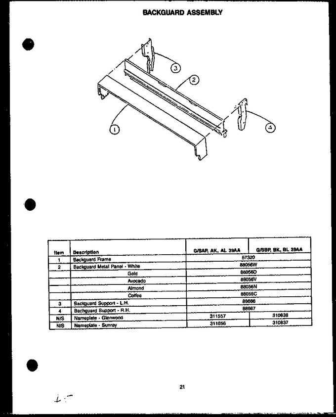 Diagram for GAK39AA