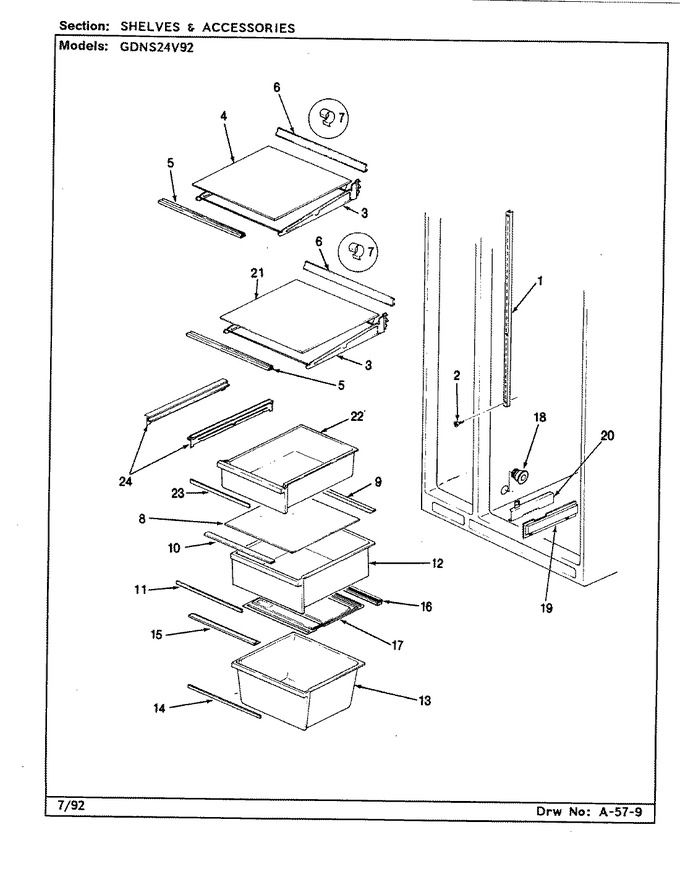 Diagram for GDNS24V92 (BOM: CP83A)