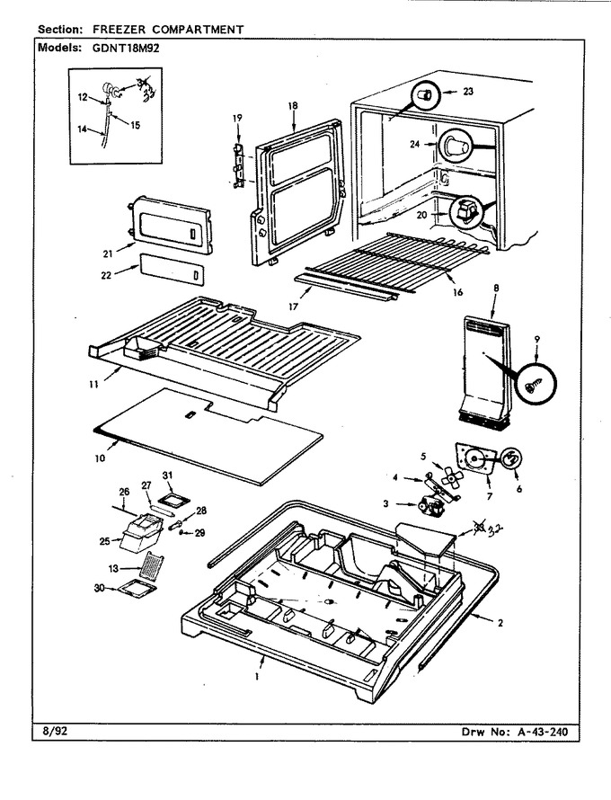 Diagram for GDNT18M92 (BOM: CF45B)
