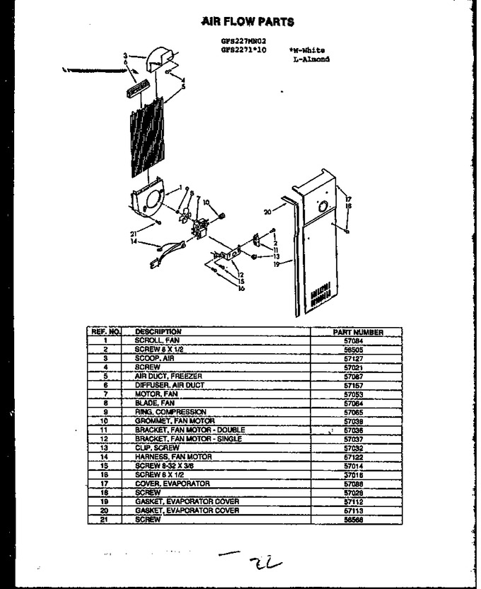 Diagram for GFS227110 (BOM: MN10)