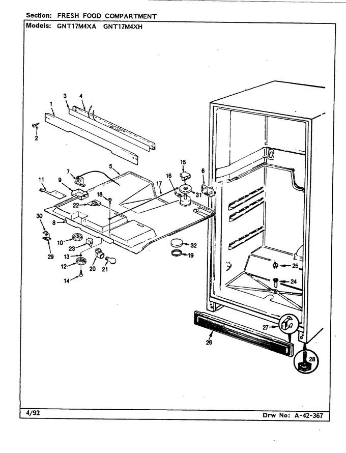 Diagram for GNT17M4XH (BOM: CF23A)