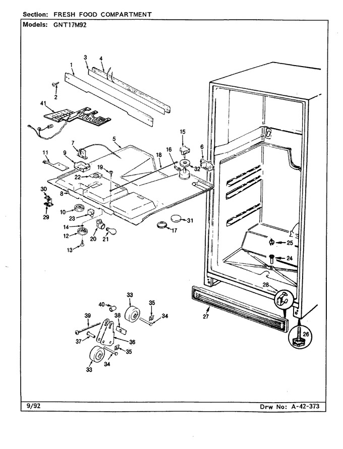 Diagram for GNT17M92 (BOM: CF28A)