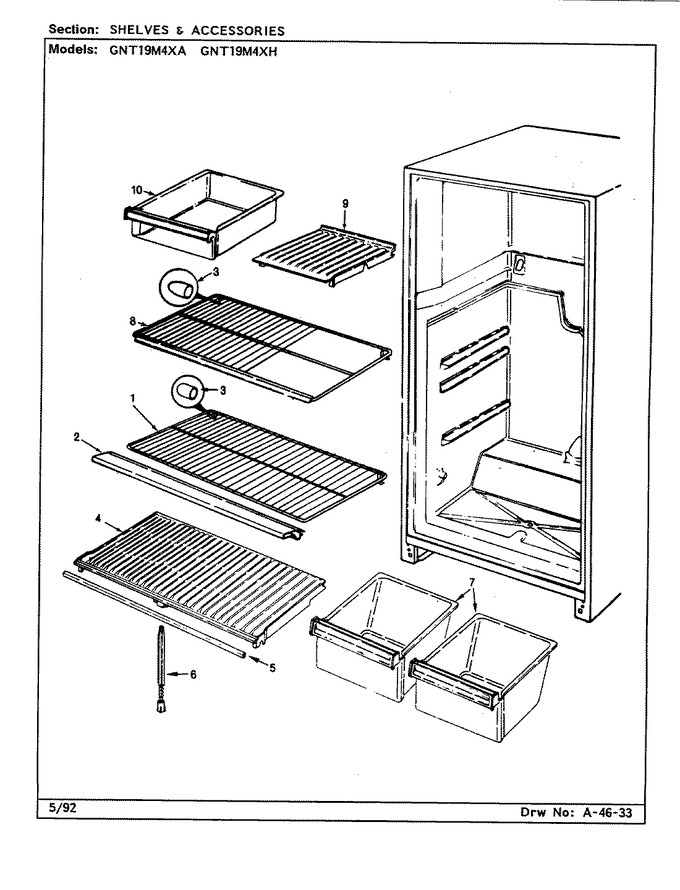 Diagram for GNT19M4XH (BOM: CL63A)