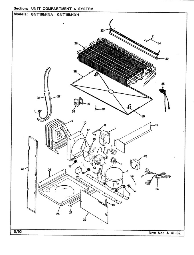 Diagram for GNT19M4XA (BOM: CL62A)