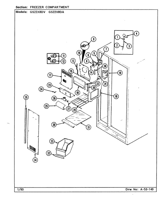 Diagram for GS22X8DA (BOM: DR34A)