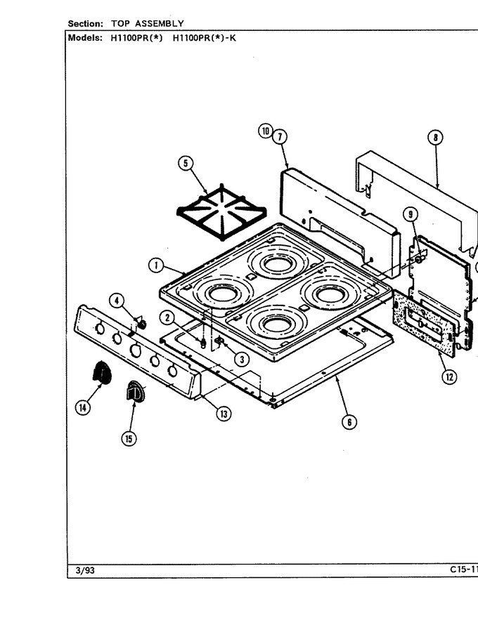 Diagram for H1100PRW-K