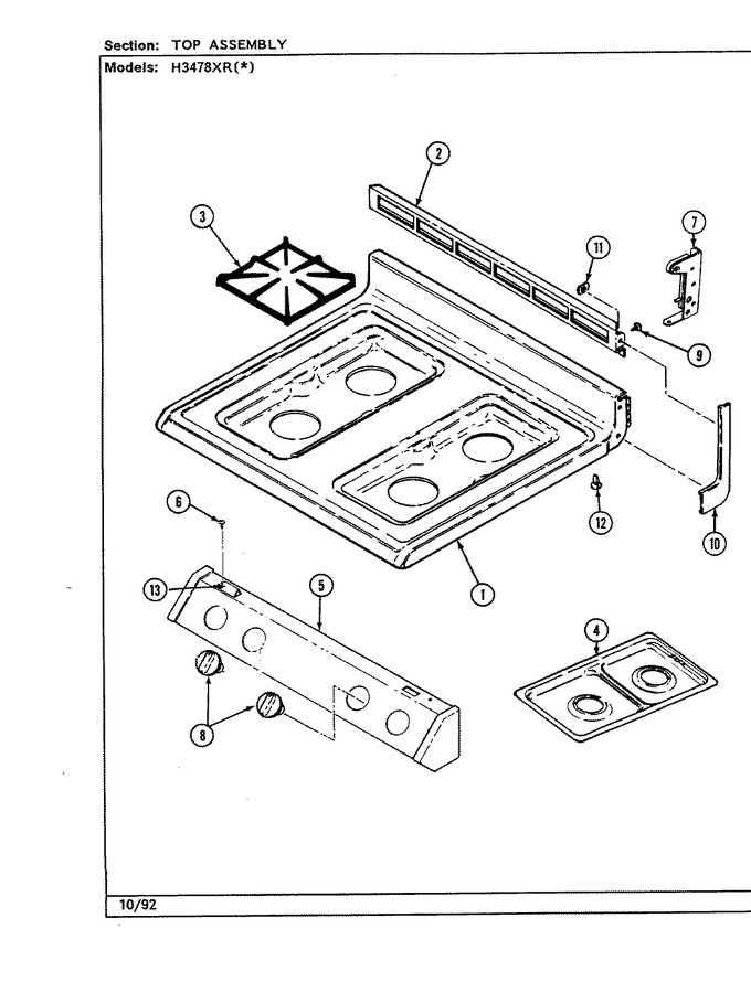 Diagram for H3478XRW