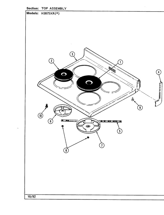 Diagram for H3875XRW