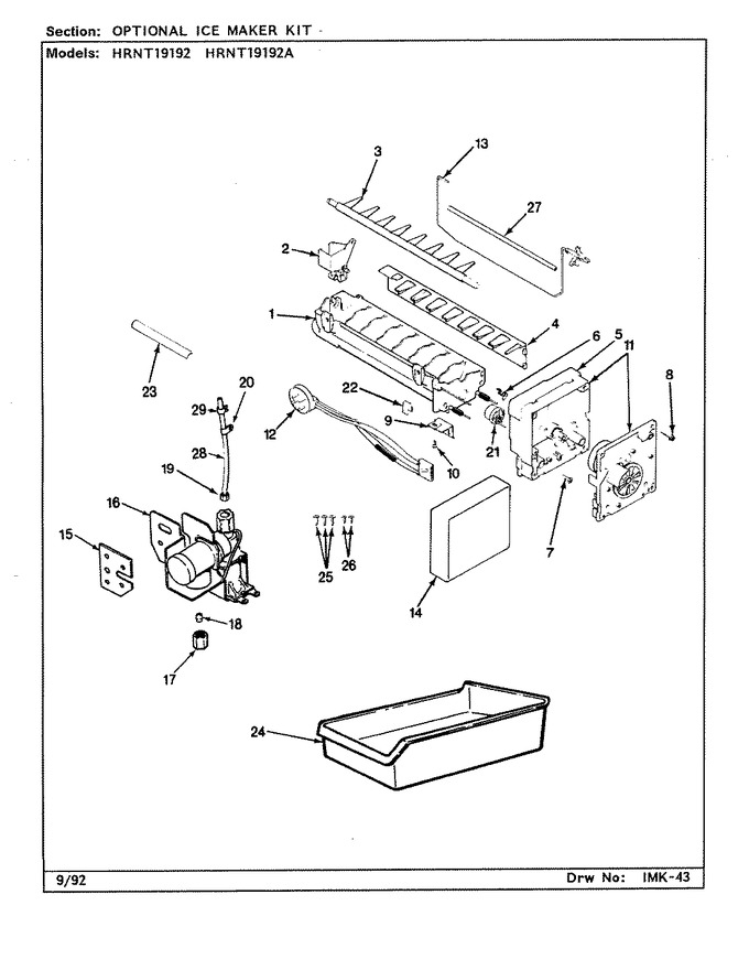 Diagram for HRNT19192A (BOM: CF52A)