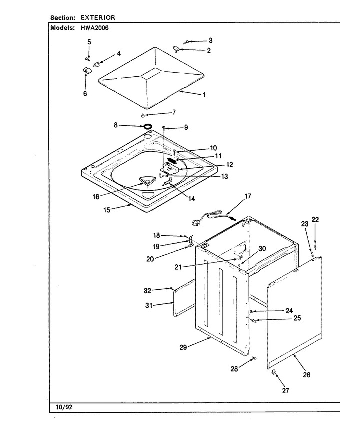 Diagram for HWA2006W