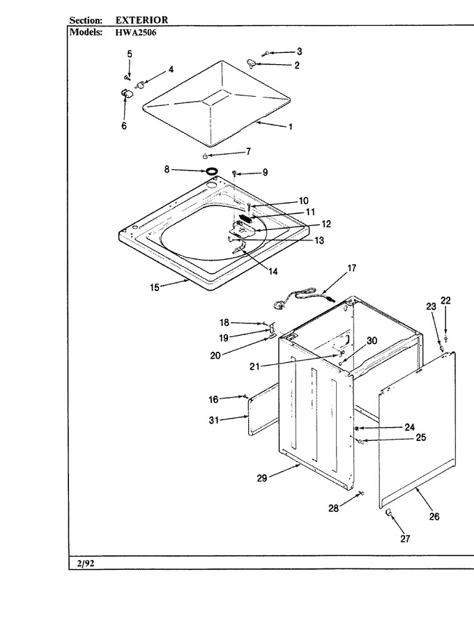 Diagram for HWA2506W