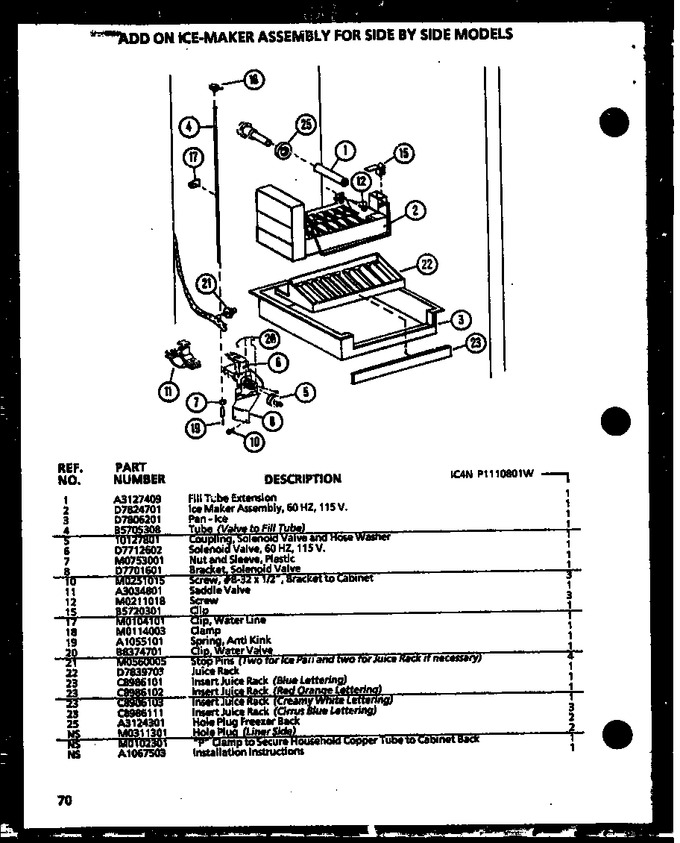 Diagram for SC25JP (BOM: P1116203W)