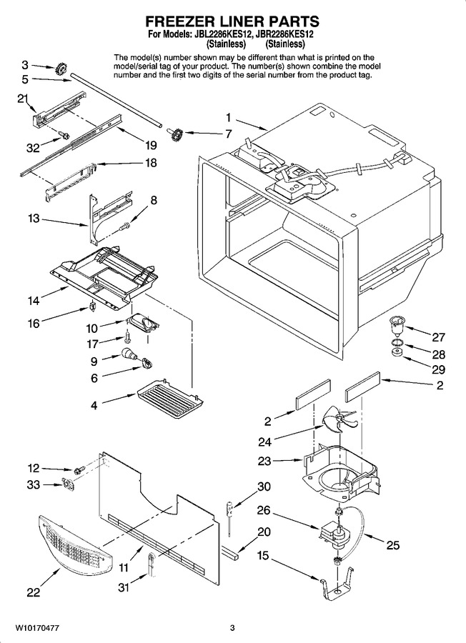 Diagram for JBL2286KES12