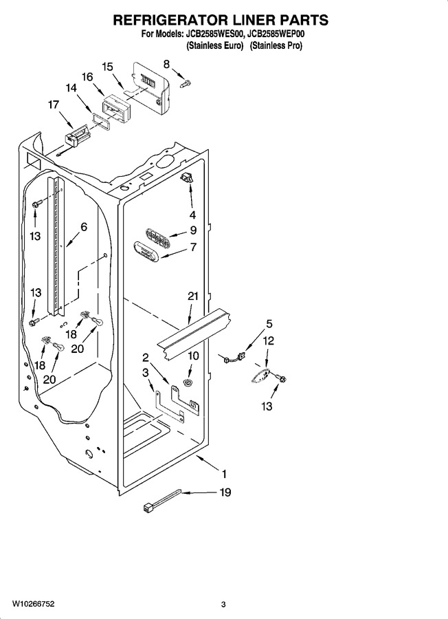Diagram for JCB2585WES00