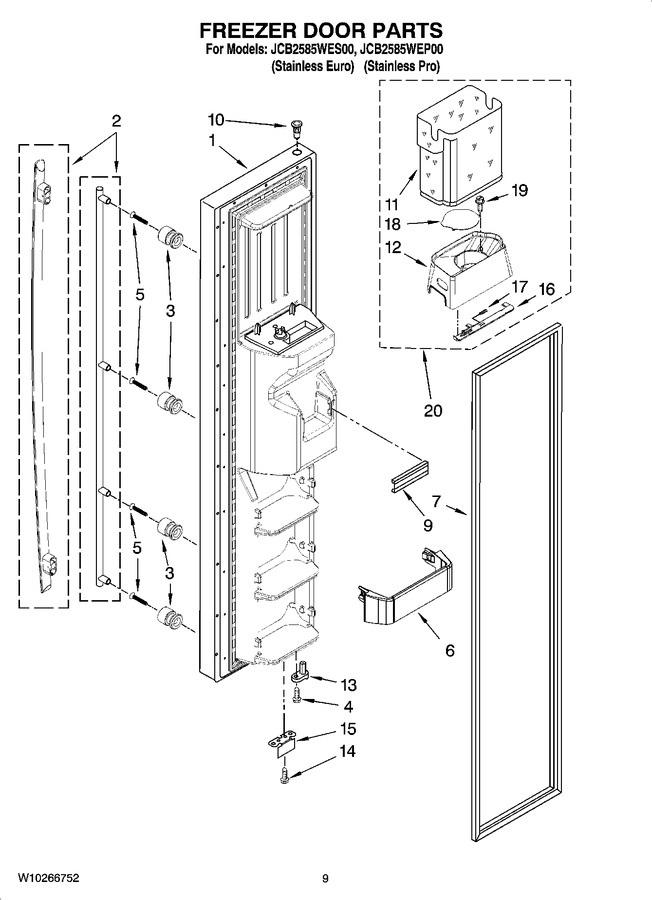 Diagram for JCB2585WES00