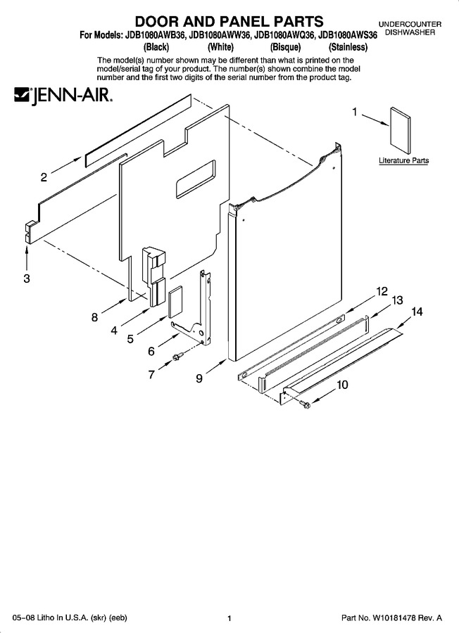 Diagram for JDB1080AWQ36
