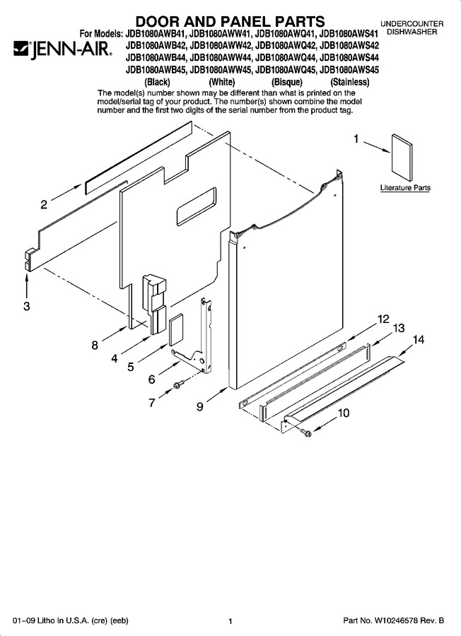 Diagram for JDB1080AWB42