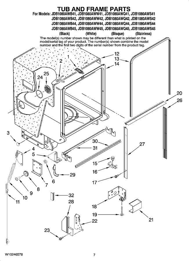 Diagram for JDB1080AWB42