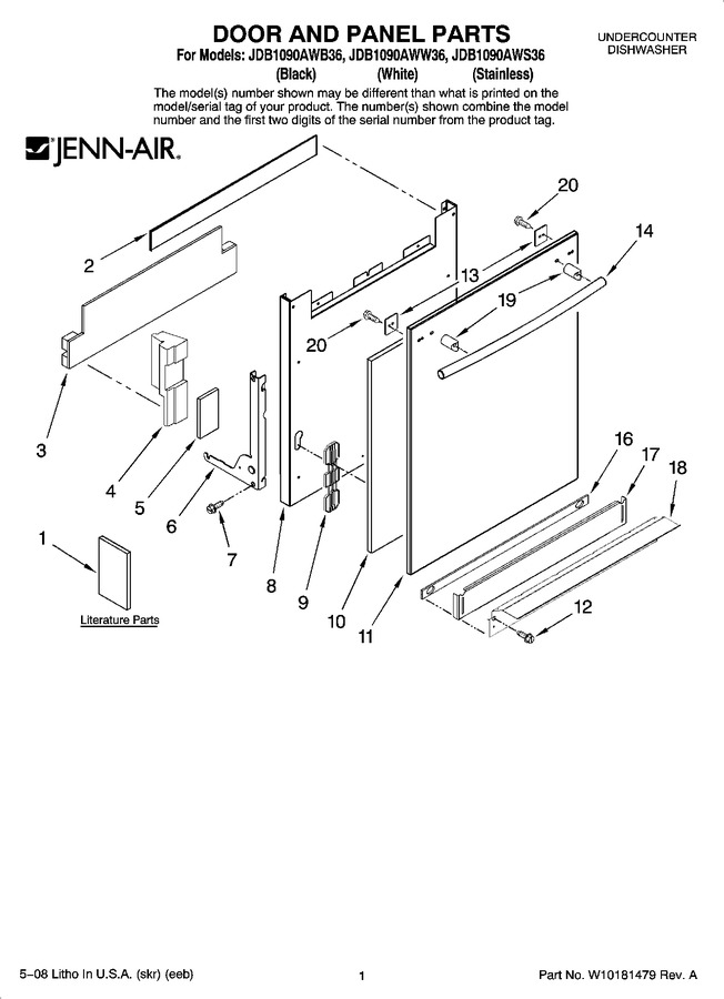 Diagram for JDB1090AWW36