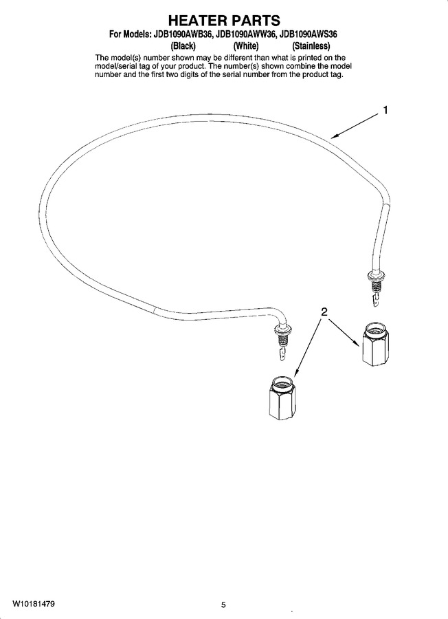 Diagram for JDB1090AWW36