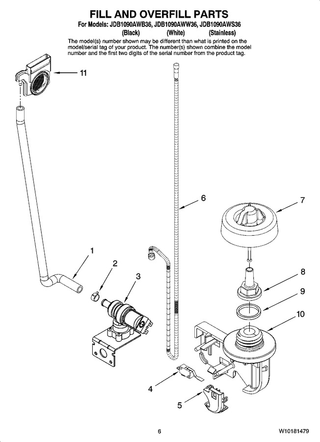 Diagram for JDB1090AWW36