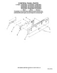 Diagram for 02 - Control Panel Parts