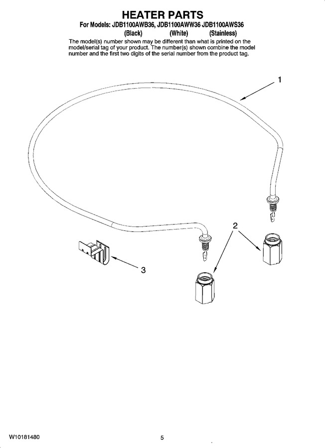 Diagram for JDB1100AWW36