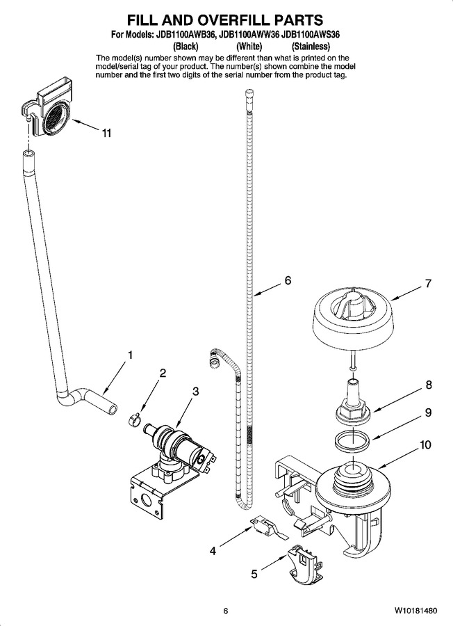 Diagram for JDB1100AWB36