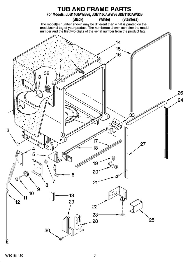 Diagram for JDB1100AWB36
